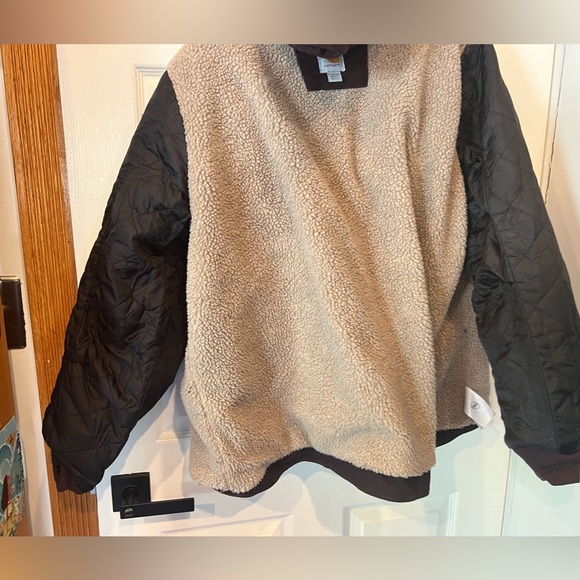 Vintage Carhartt Jacket Womens 2XL Purple Canvas Sherpa WJ141 Hooded Detroit - Picture 2 of 13